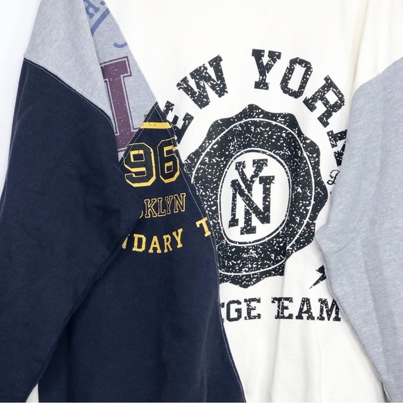 Urban outfitters, New York, color block, hooded sweatshirt - Picture 4 of 11